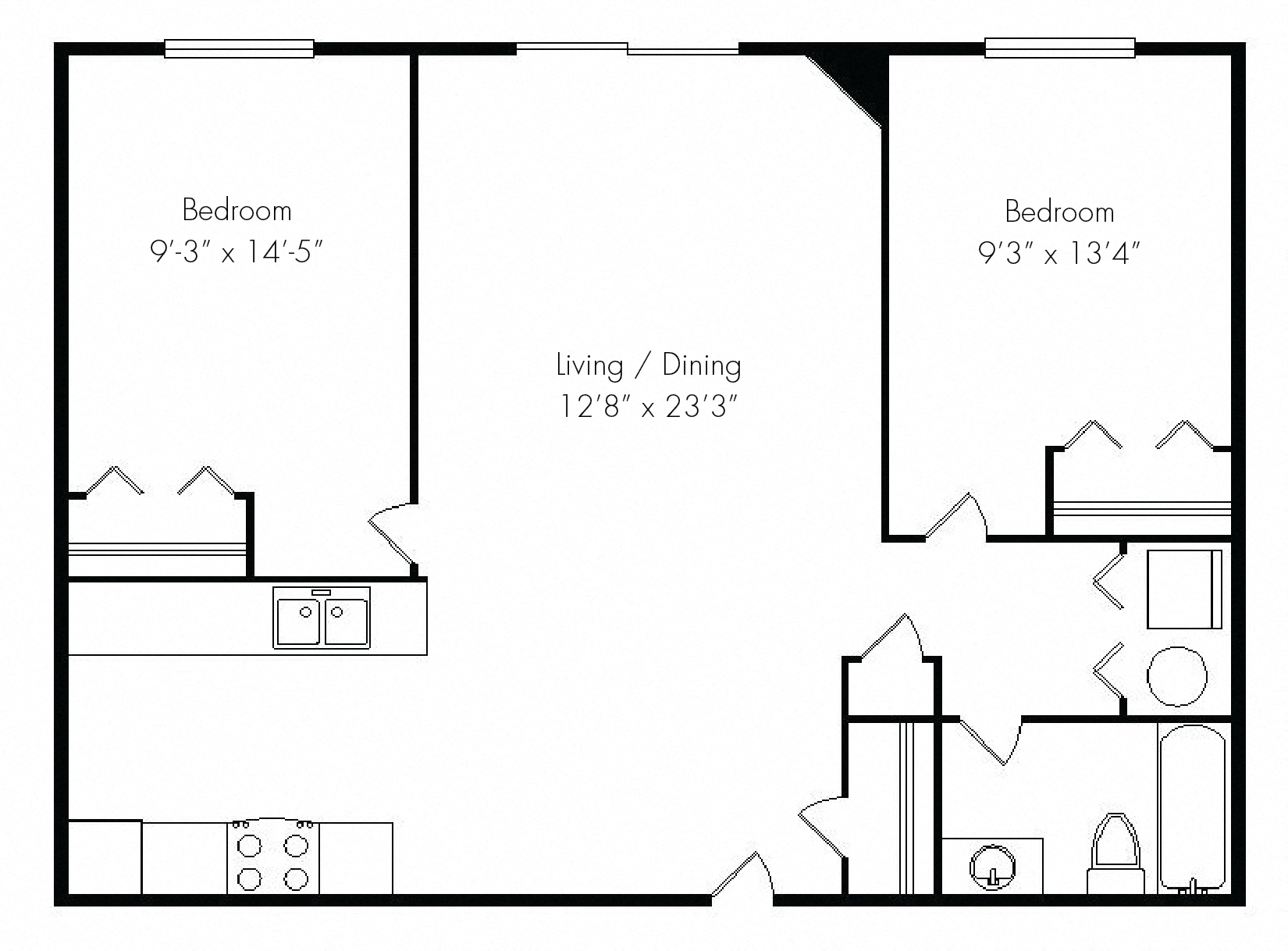 2x1 floor plan